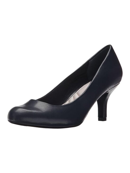 easy street Shoes - NWT Easy Street Womens Fabulous Navy Faux Leather Heeled Pumps Shoes 9.5M